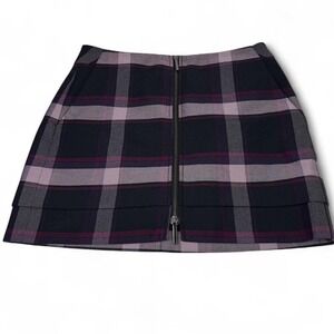 Armani exchange Purple Plaid Mini Skirt